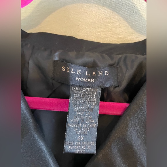 Silk Land Silk Blend Embroidered Blazer Jacket. Size 2X - Picture 2 of 5